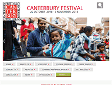 Tablet Screenshot of canterburyfestival.co.uk